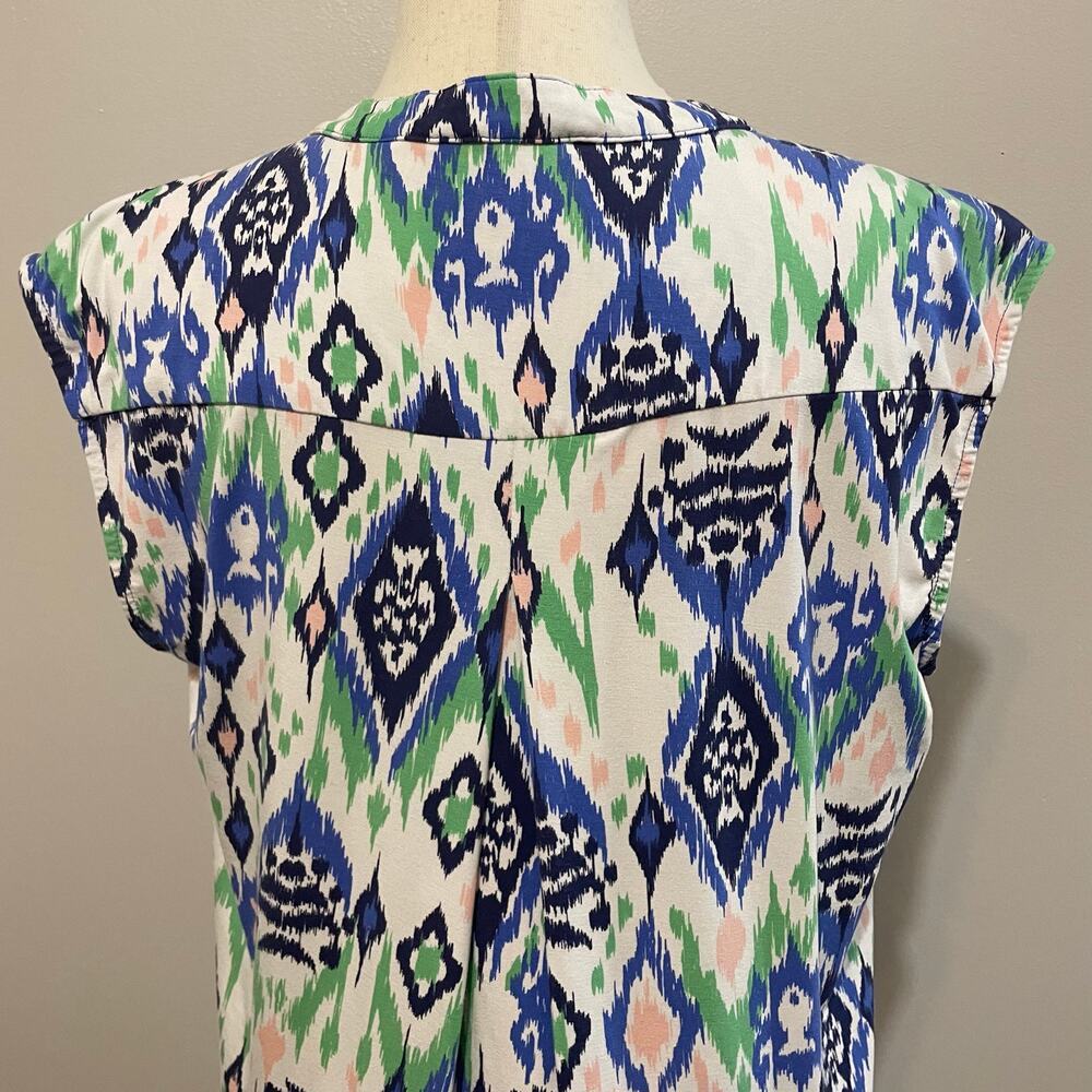 Tori Richard Honolulu V-Neck Shift Dress Tropical Fish Print Size L Multicolor - Picture 7 of 10
